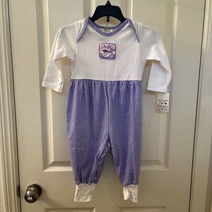 Vintage New Potatoes Alphabet Soup Coveralls Romper Jumpsuit Size 24 Months NWT